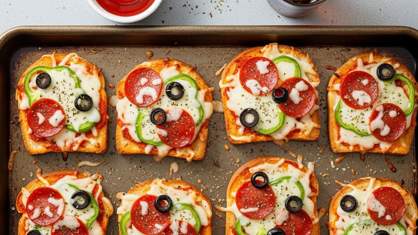 Mini Pizzas de Pão de Forma (Lanche Rápido)