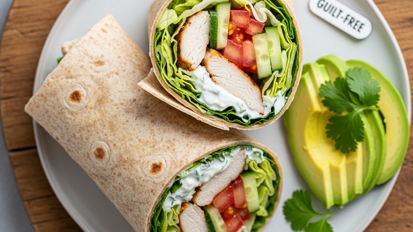 Wrap de Frango Cremoso Fitness (Sem Culpa)