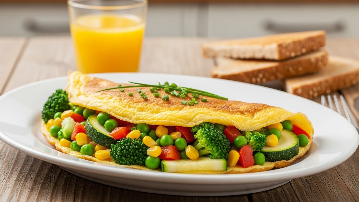 Omelete Fitness com Legumes