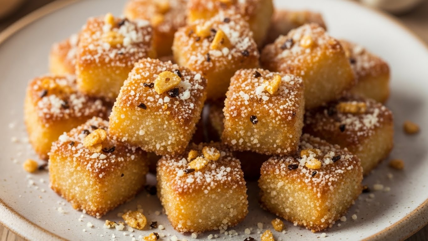 Petiscos Crocantes de Alho e Parmesão