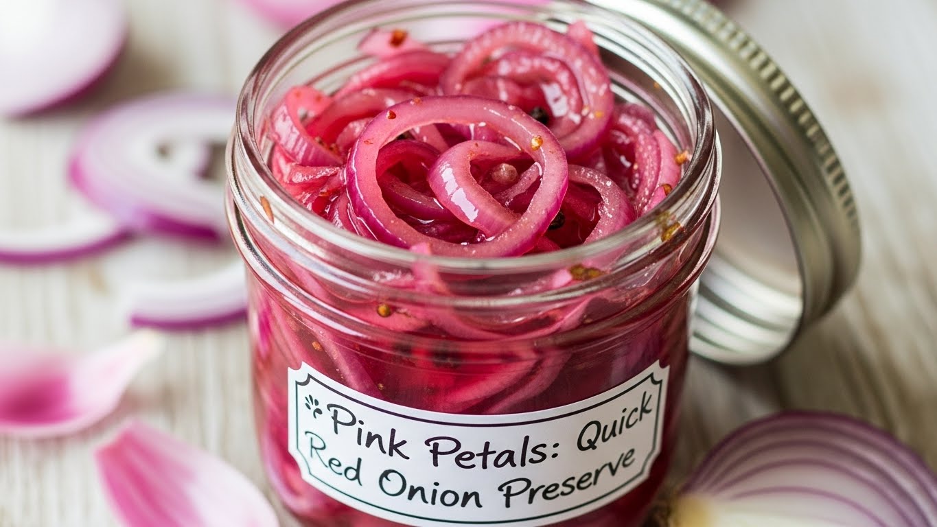 Pétalas Rosadas: Conserva Rápida de Cebola Roxa
