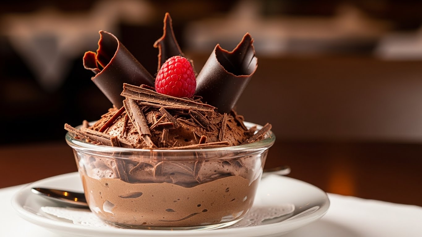 Mousse de Chocolate com Raspas