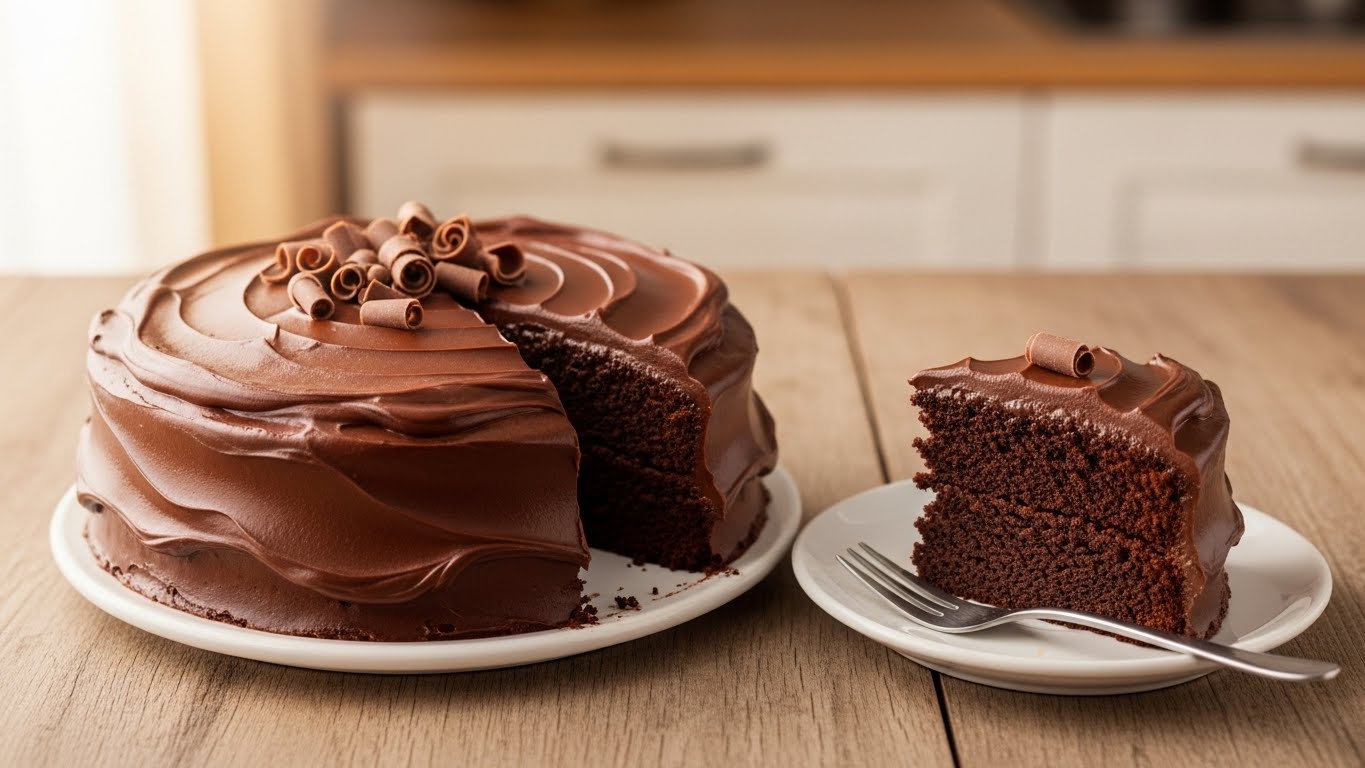 Bolo de Chocolate Simples e Fofinho