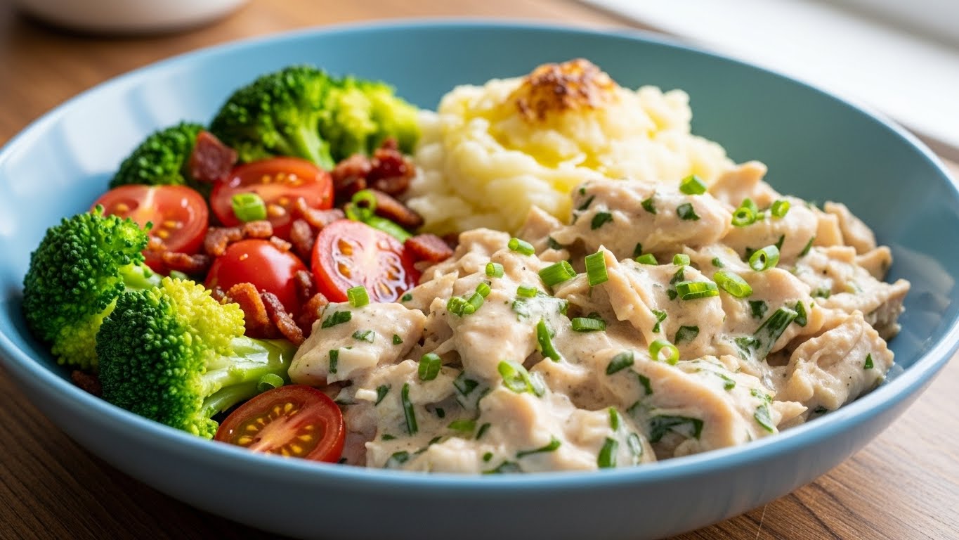 Power Bowl de Frango Cremoso e Purê Low Carb