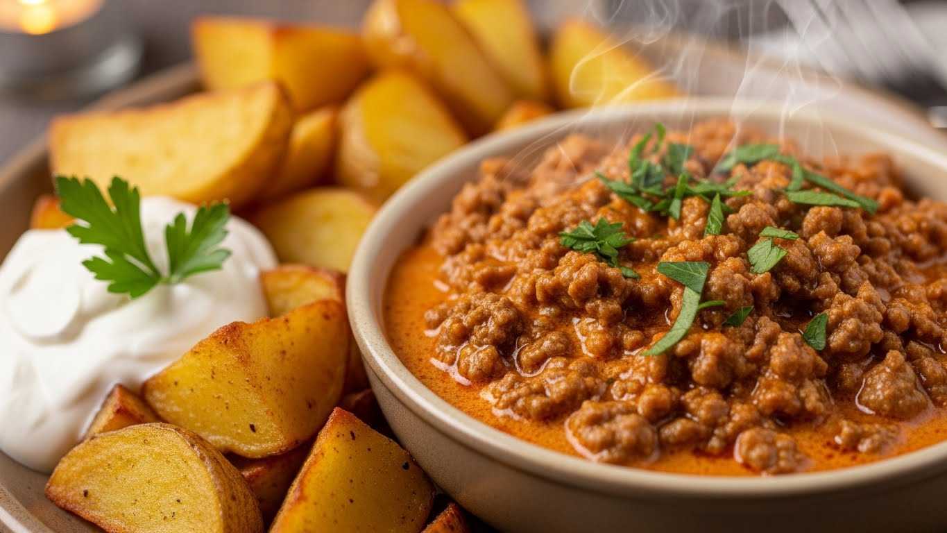 Carne Moída Cremosa ao Molho de Páprica