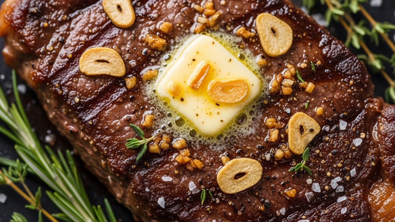 Bife Crocante de Alho e Manteiga