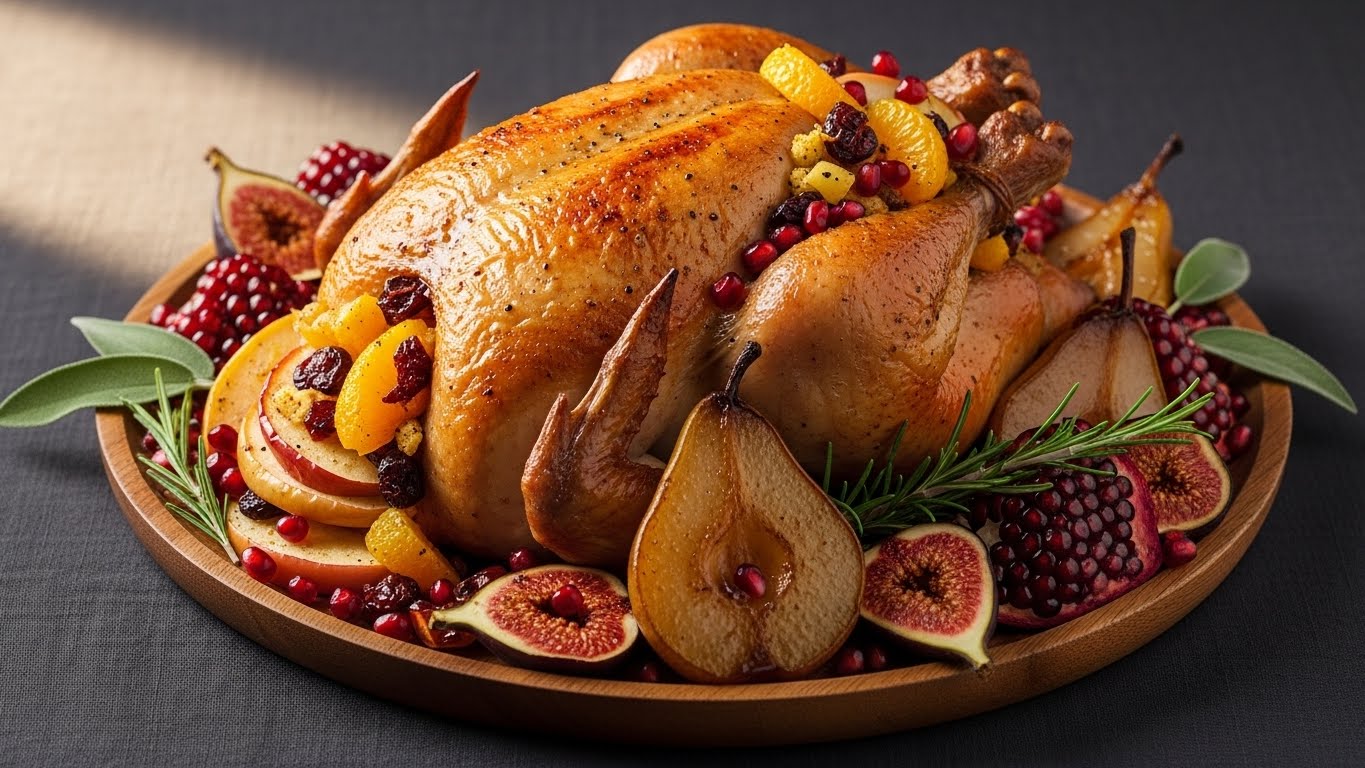 Chester Assado com Frutas