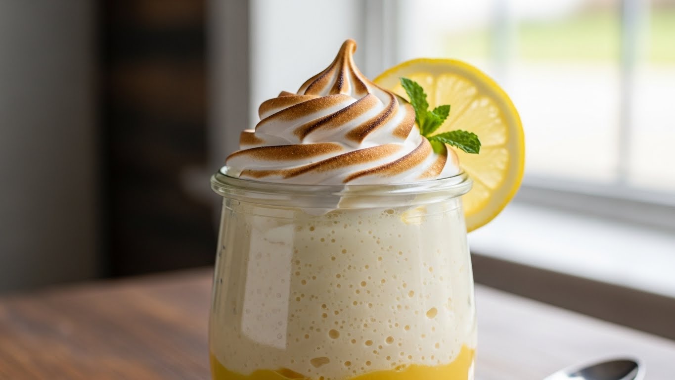 Mousse Cremosa de Limão no Pote: O Suspiro Gelado