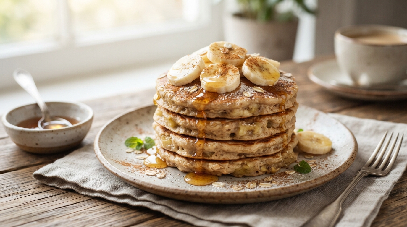 Panqueca de aveia e banana