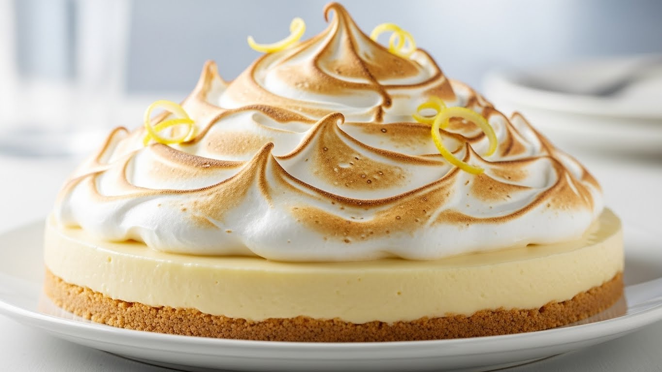 Suspiro de Limão Cremoso (Torta Gelada Sem Forno)