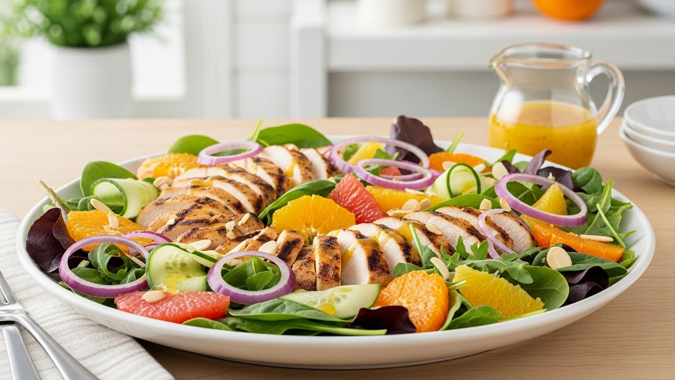 Salada Refrescante de Frango e Cítricos