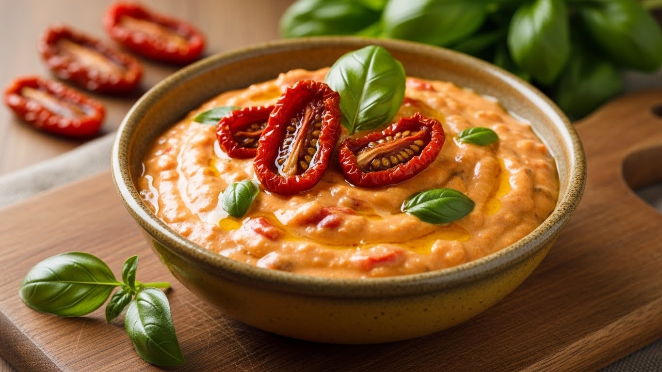 Molho Cremoso 'Sol da Toscana' de Tomate Seco e Manjericão