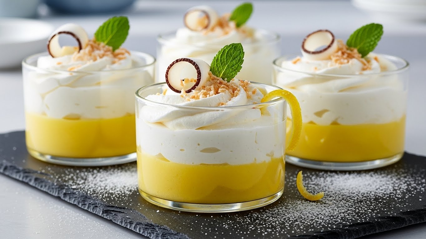 Mousse Gelada de Coco e Limão Siciliano (O Segredo da Vovó)