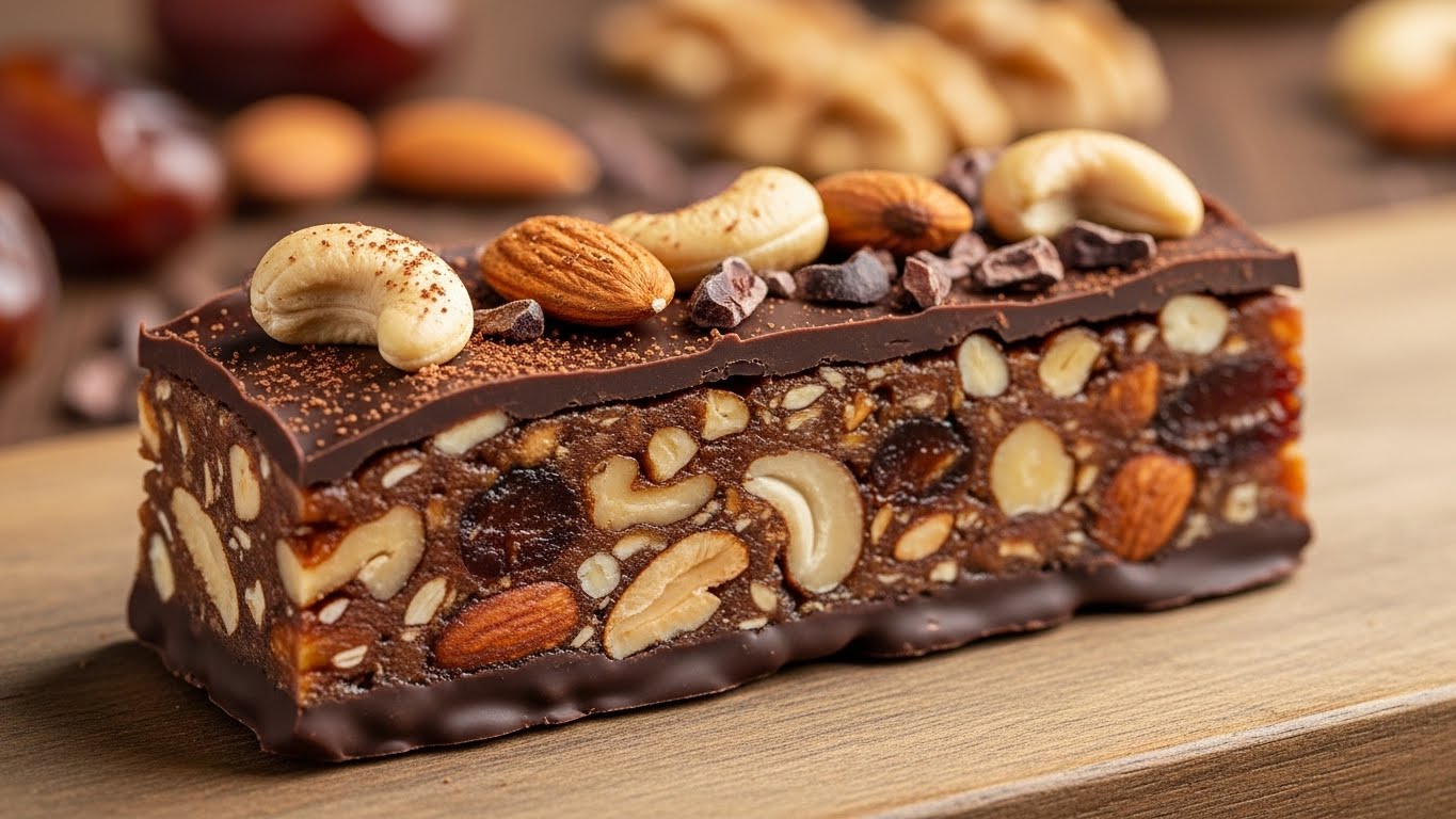 Docinho Fit de Tâmara, Castanhas e Cacau