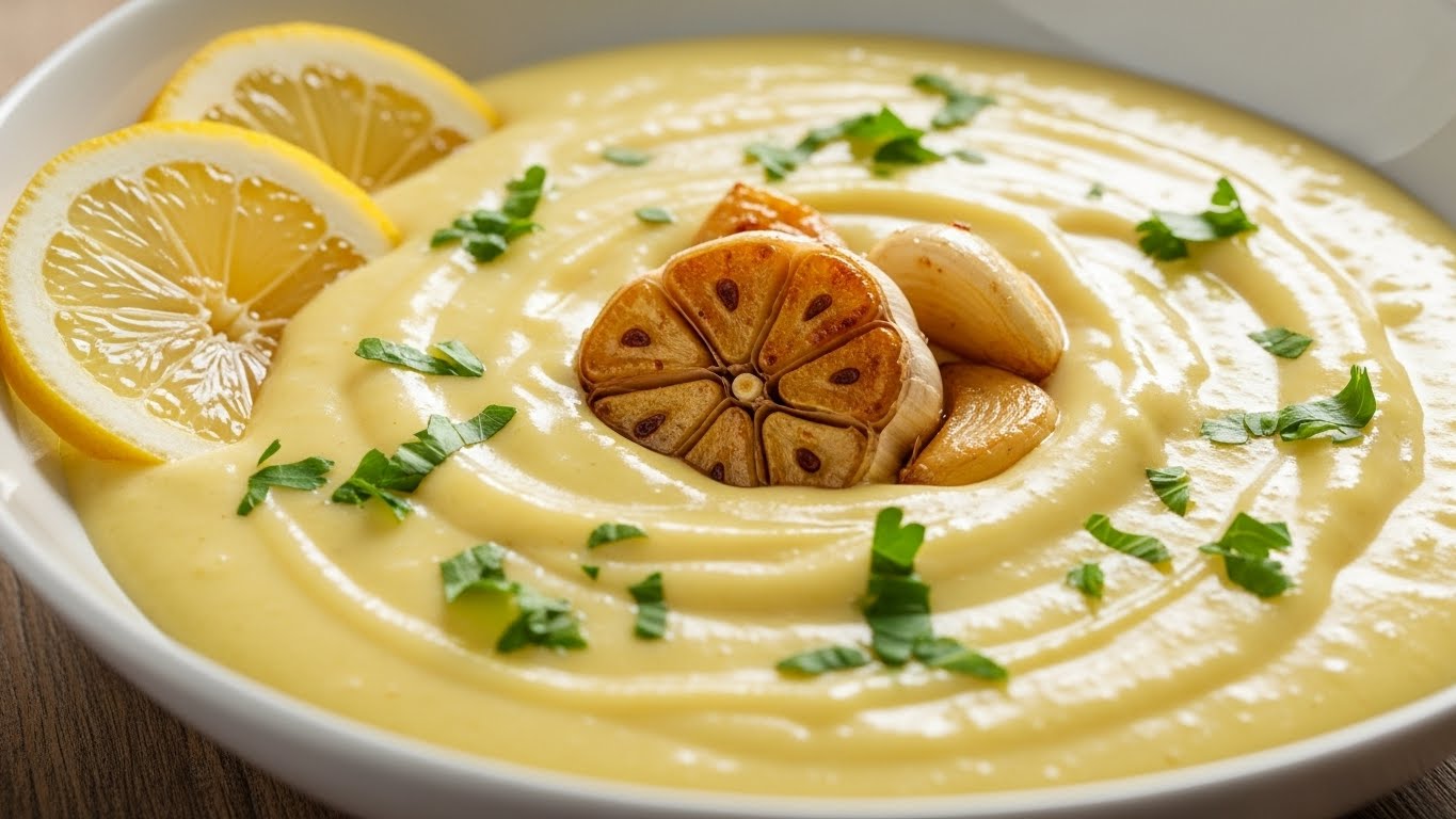 Molho Cremoso de Limão Siciliano e Alho Dourado