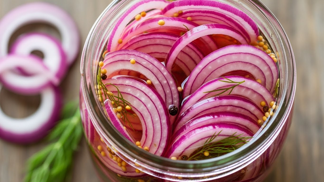 Picles de Cebola Roxa Rápido e Vibrante