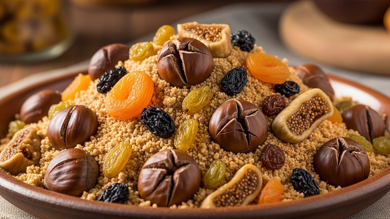 Farofa de Castanhas e Frutas Secas