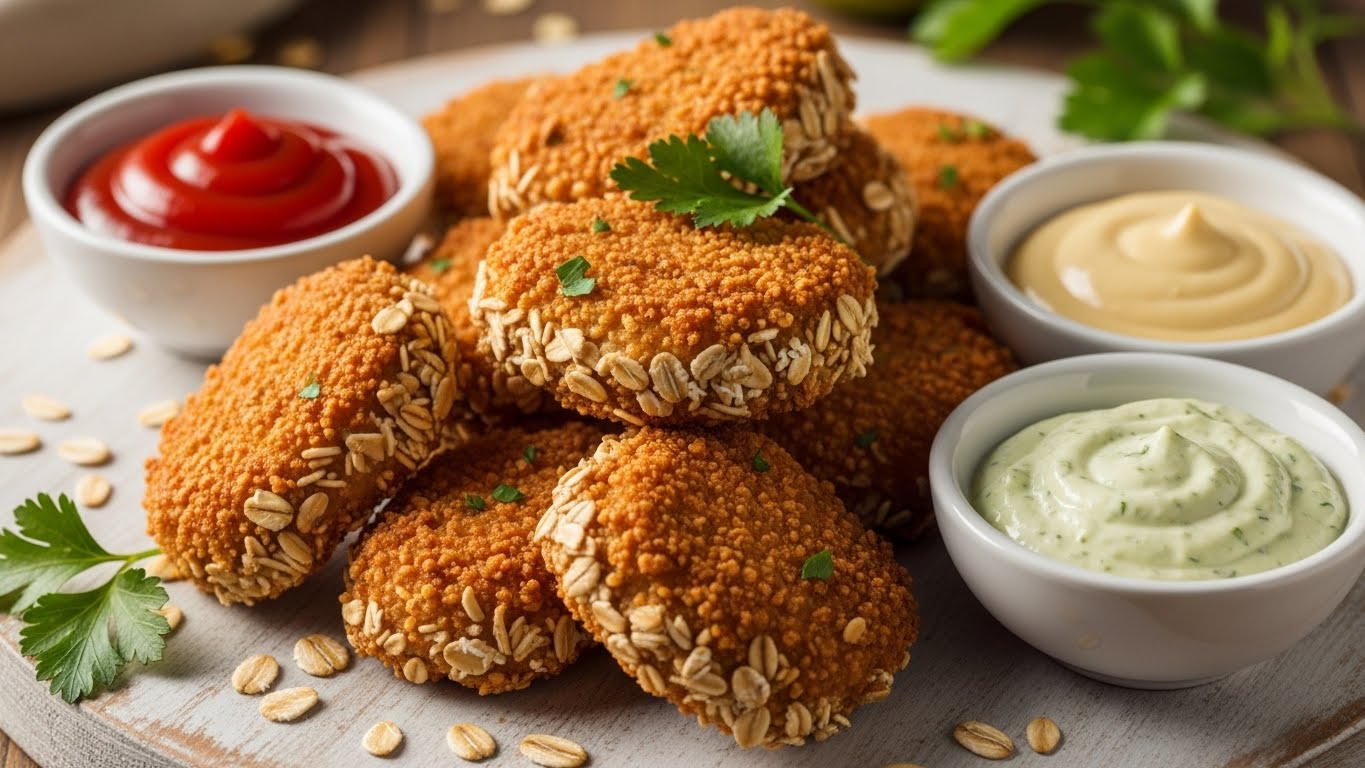 Nuggets Turbinados de Frango Crocante com Aveia