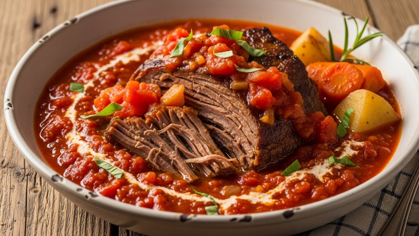 Bifes de Panela Cremosos ao Molho de Tomate Rústico