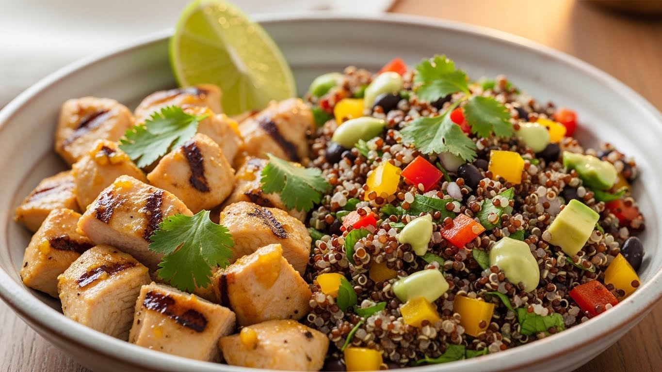 Bowl Power: Frango Cítrico e Quinoa Turbinada