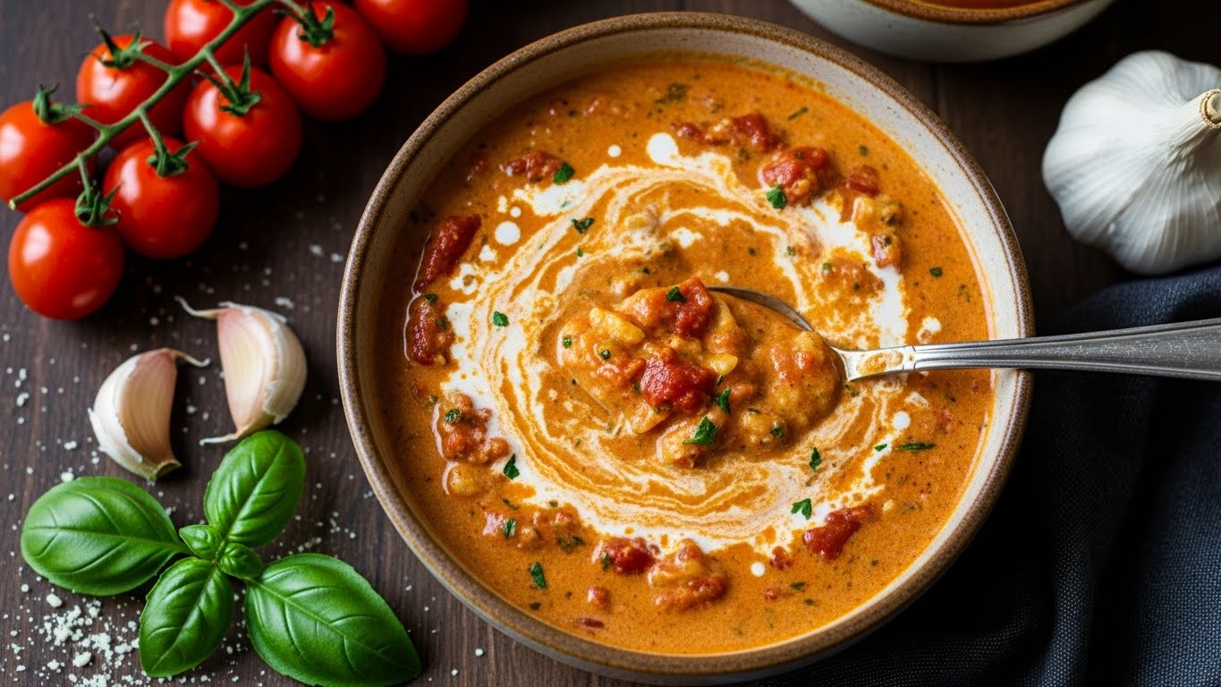 Molho Cremoso de Tomate e Alho Tostado Rápido