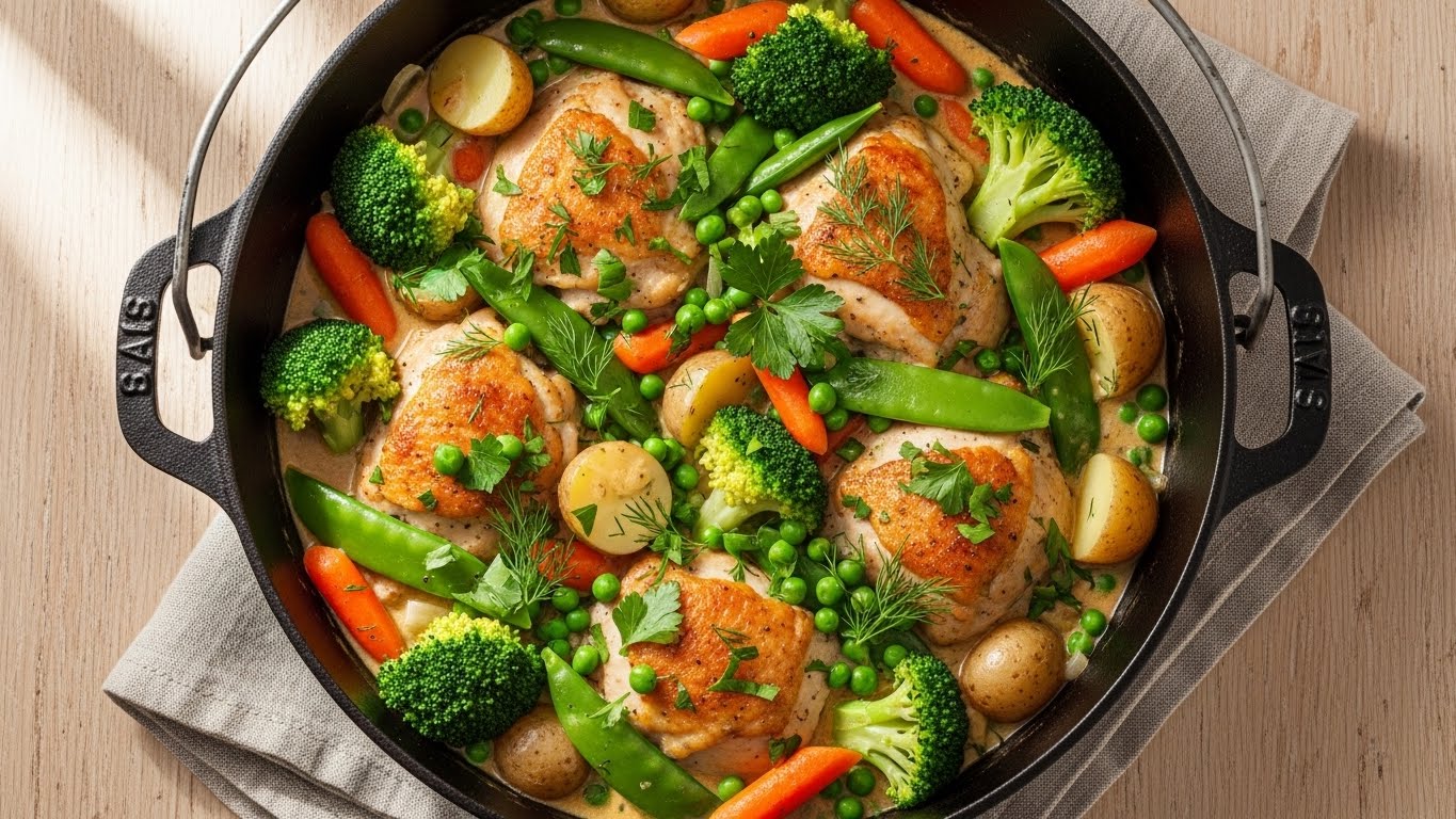 Frango Cremoso Fit de Uma Panela Só