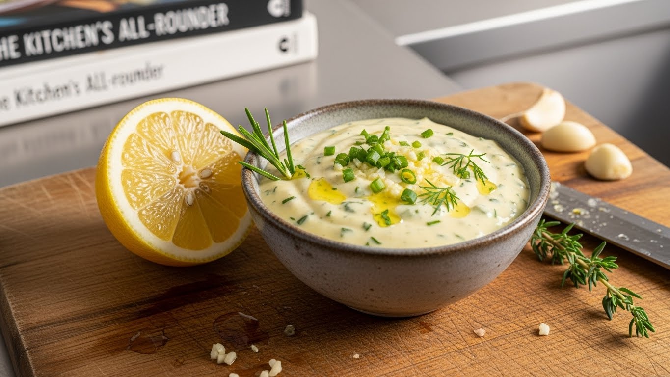 Molho Cremoso Cítrico de Alho e Ervas (O Curinga da Cozinha)