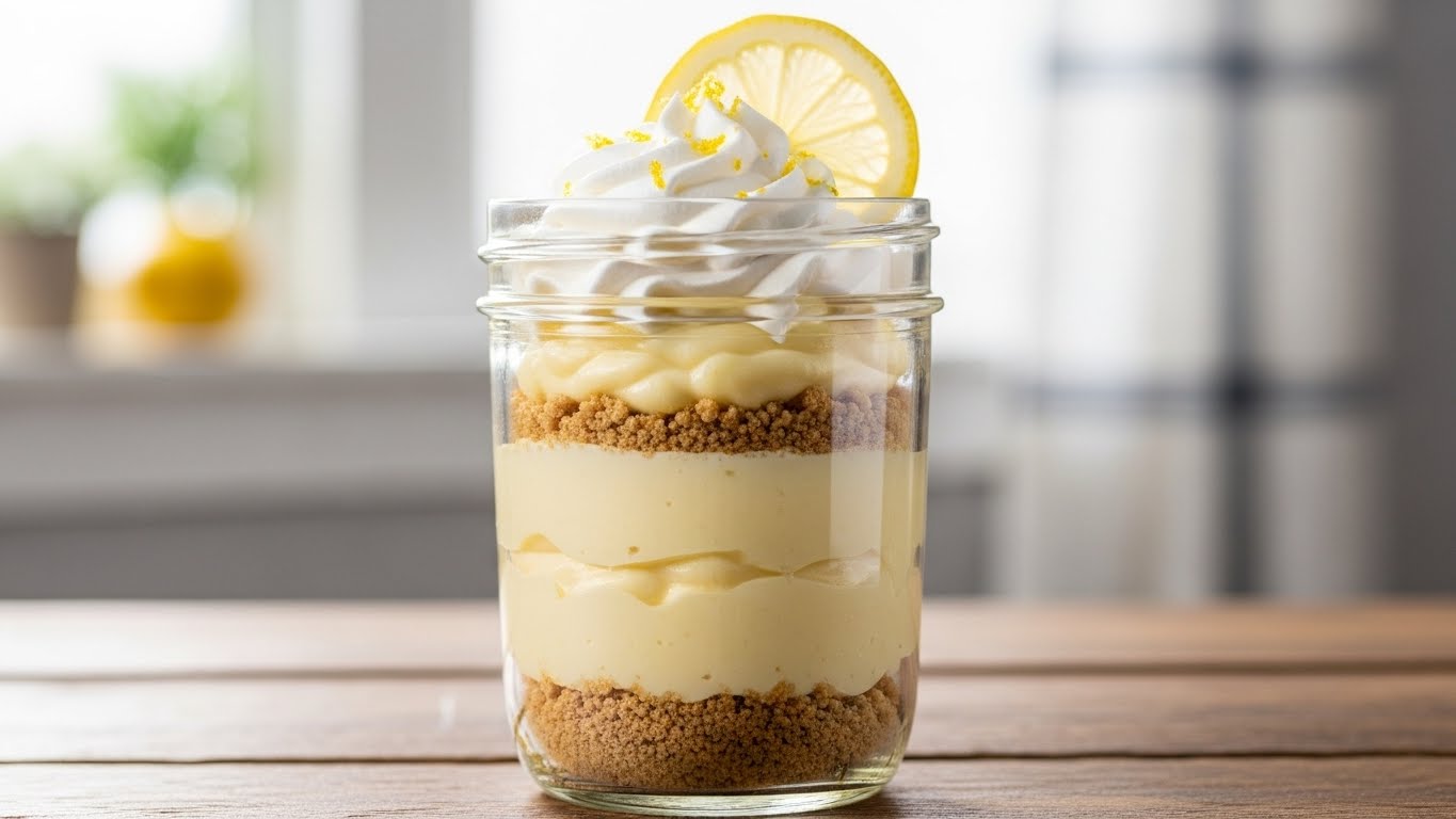 Torta de Limão de Pote Relâmpago