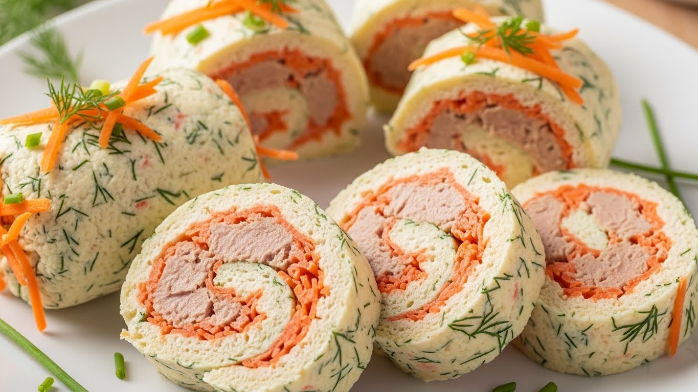 Rolinhos Cremosos de Atum e Cenoura (Sem Forno)