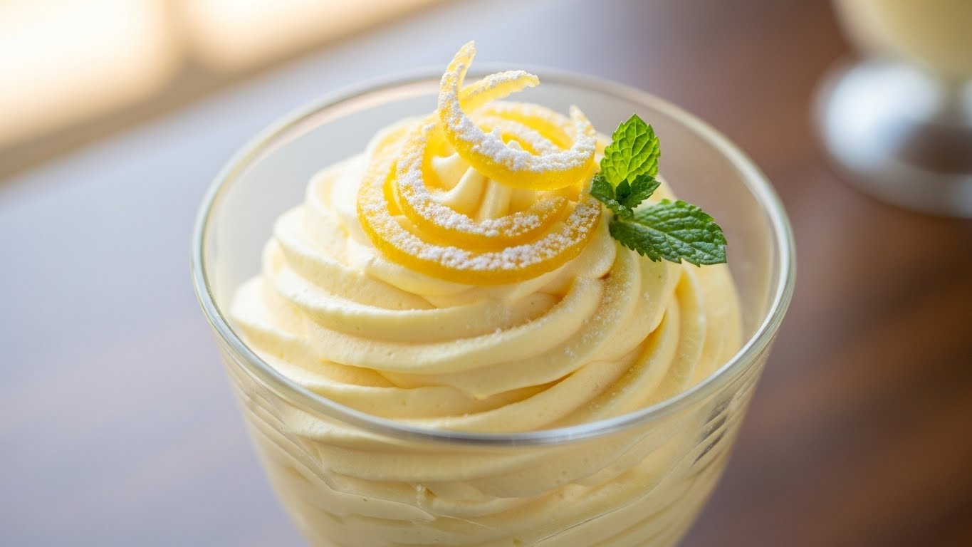 Névoa de Limão Cremosa (Mousse Gelada Rápida)