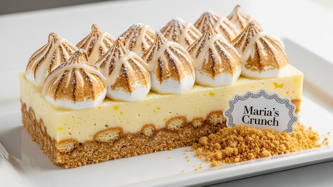 Suspiro Gelado de Limão com Crocante de Maria