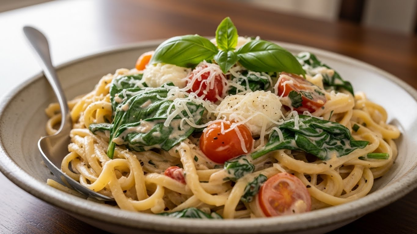 Macarrão Cremoso em Uma Panela