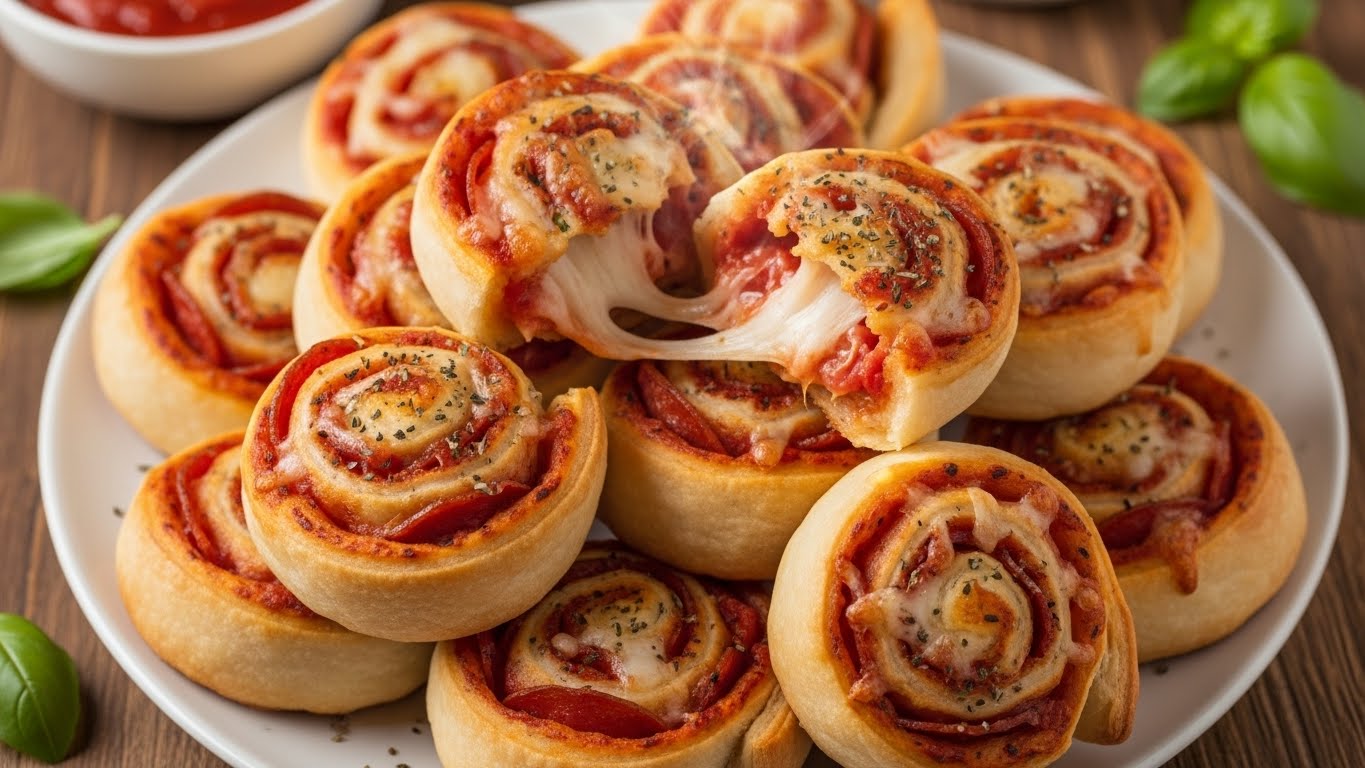 Rolinhos de Pizza Crocantes (Pizza Pinwheels)