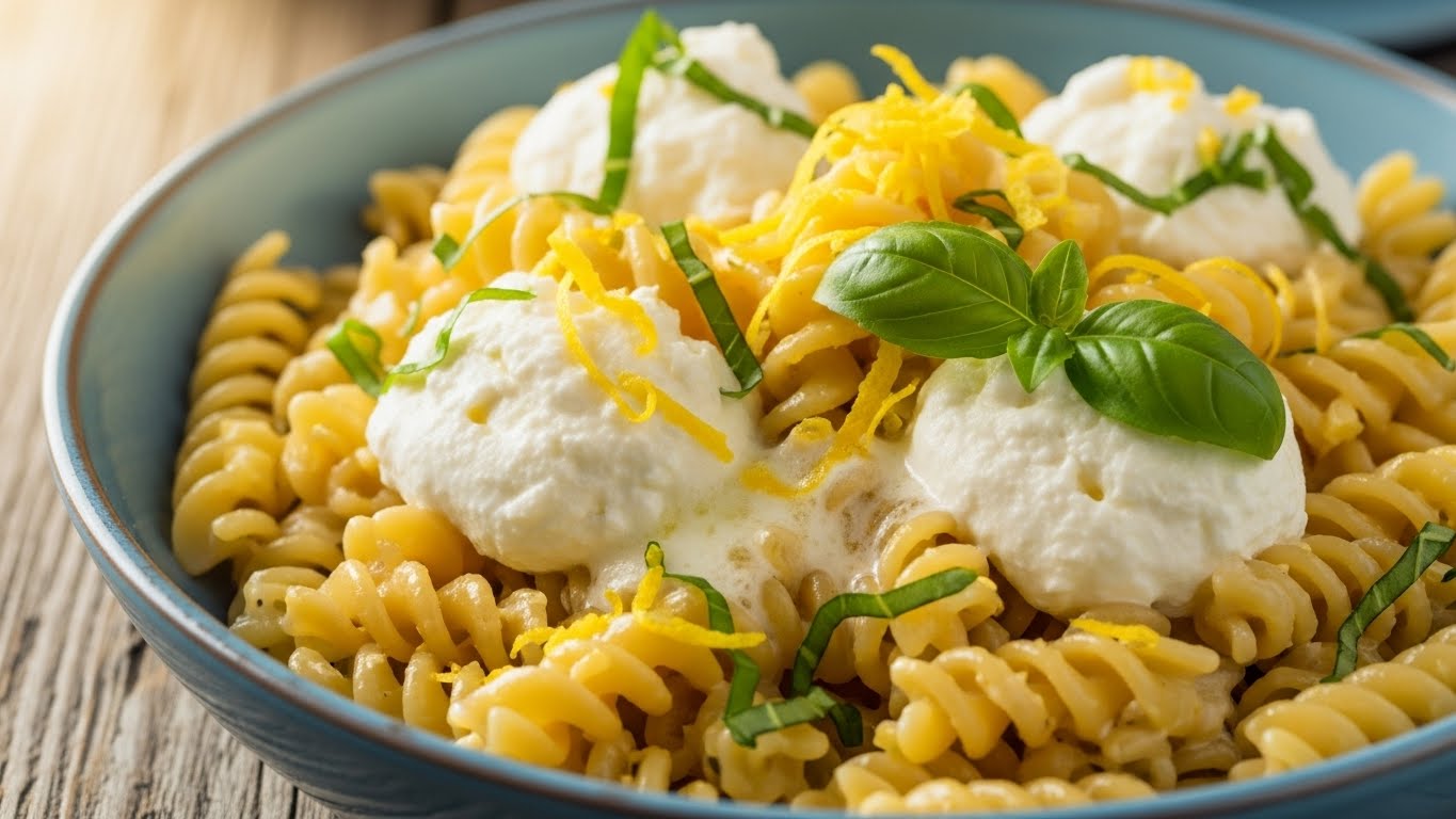Fusilli Cremoso ao Limone e Ricota Fresca