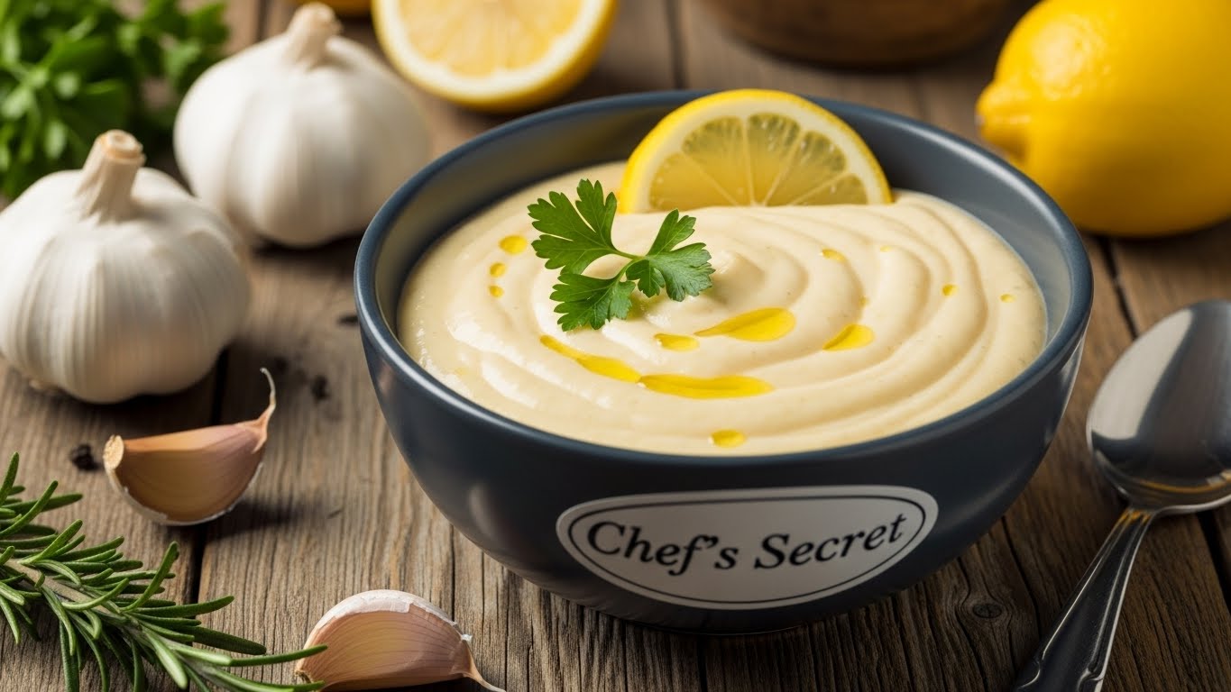 Molho Cremoso "Segredo do Chef" de Alho e Limão